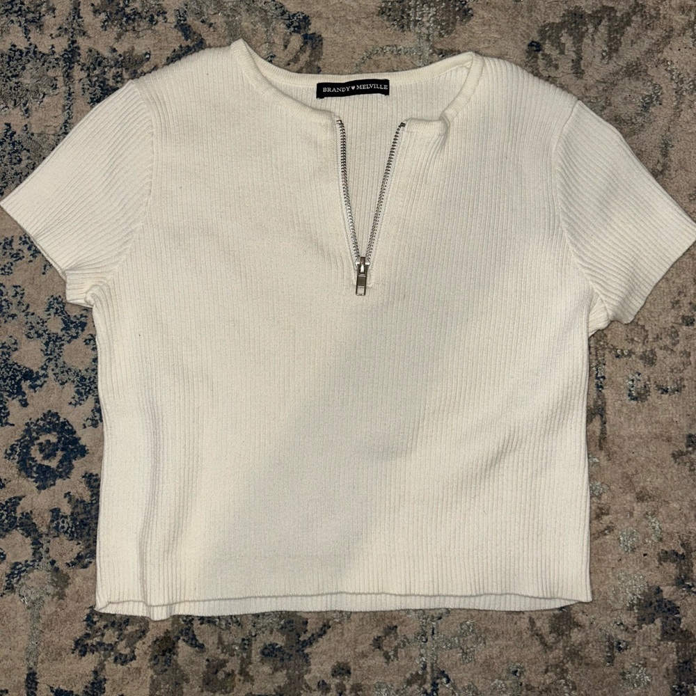 brandy melville zip-up top